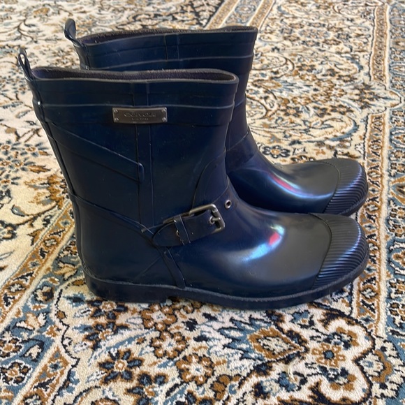 COACH rain boots size 10 - Picture 3 of 4